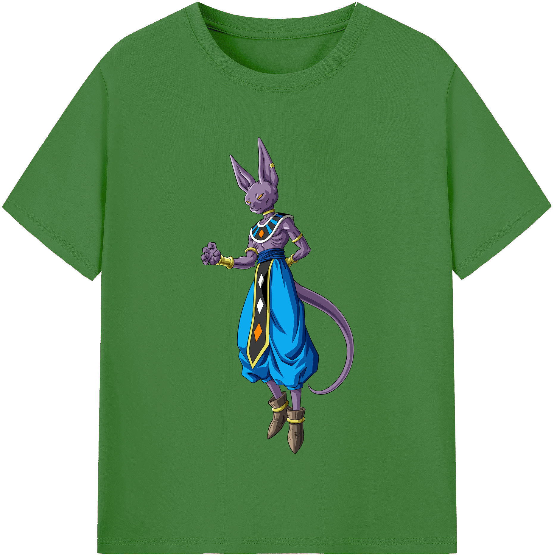（画像用） ドラゴンボール ビルス 破壊神ビルス DRAGON BALL Beerus Birusu レディースカジュアルプリントTシャツ（綿100％）
